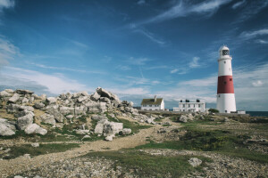 Rechnung, Dorset, England, Juraküste, Leuchtturm, Portland