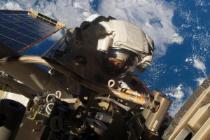 Astronaut, jord, ISS, NASA, bilde