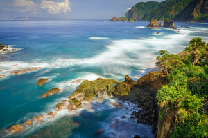 nature, rocks, sea, summer