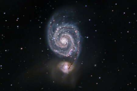 galaxia, en la constelación, M51, Los perros de la guerra, torbellino