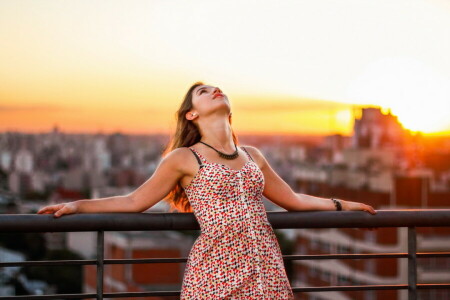 background, girl, pose