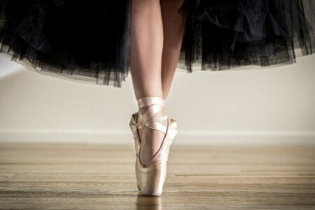 ballerine, pieds, Chaussures de pointe, jupe