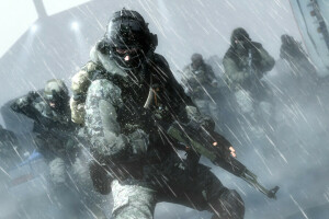 assault rifle, Battlefield 4, cold, Equipment, snow, Soldier