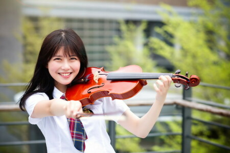 niña, Música, violín