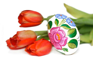 påske, egg, blomster, Pysanka, søndag, Tulipan