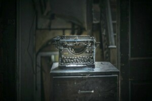 background, the darkness, typewriter