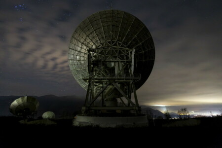 antenna, sfondo, notte