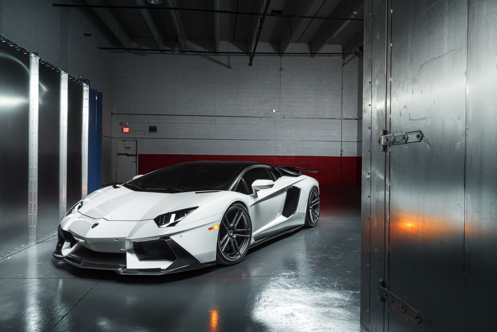 Lamborghini, szuper autó, Aventador, fehér, kerekek, LP700-4, Adv.1, PML 2