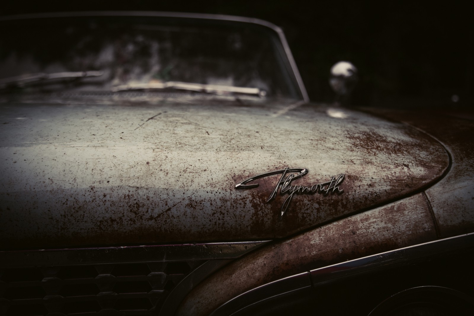 car, auto, body, retro, old, rusty, Plymonth