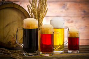 barrel, beer, glass, millet