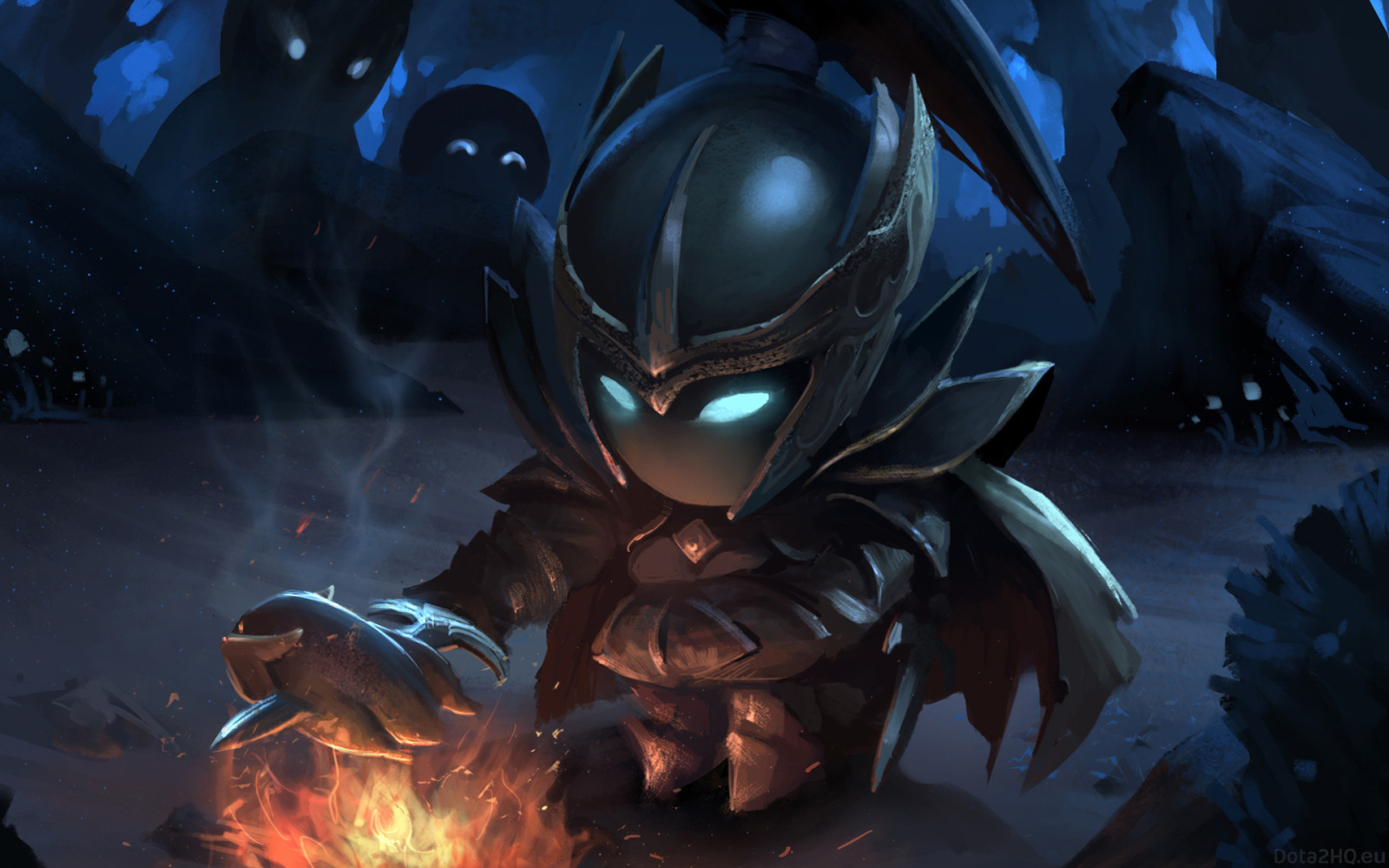 girl, art, Dota 2, the fire, chibi, Phantom Assassin, mortred