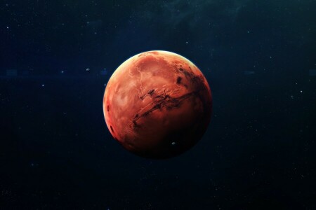 art, by Vadim Sadovski, Mars, Planet, red planet, Solar system, space, stars