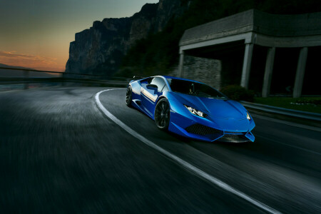 bleu, Huracan, Hurakan, Lamborghini, Novitec Torado