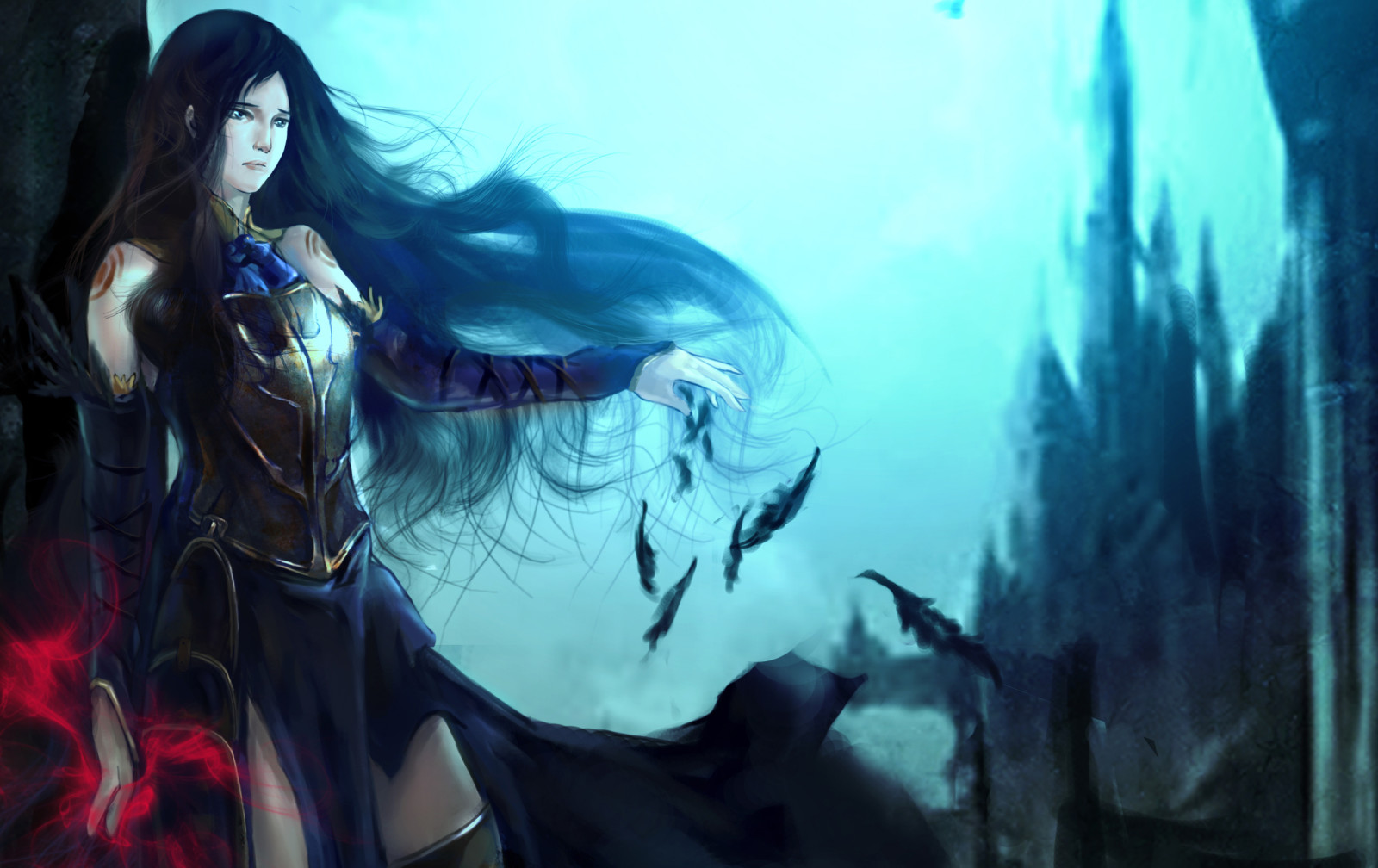 girl, castle, magic, castlevania, Order of Ecclesia, Shanoa