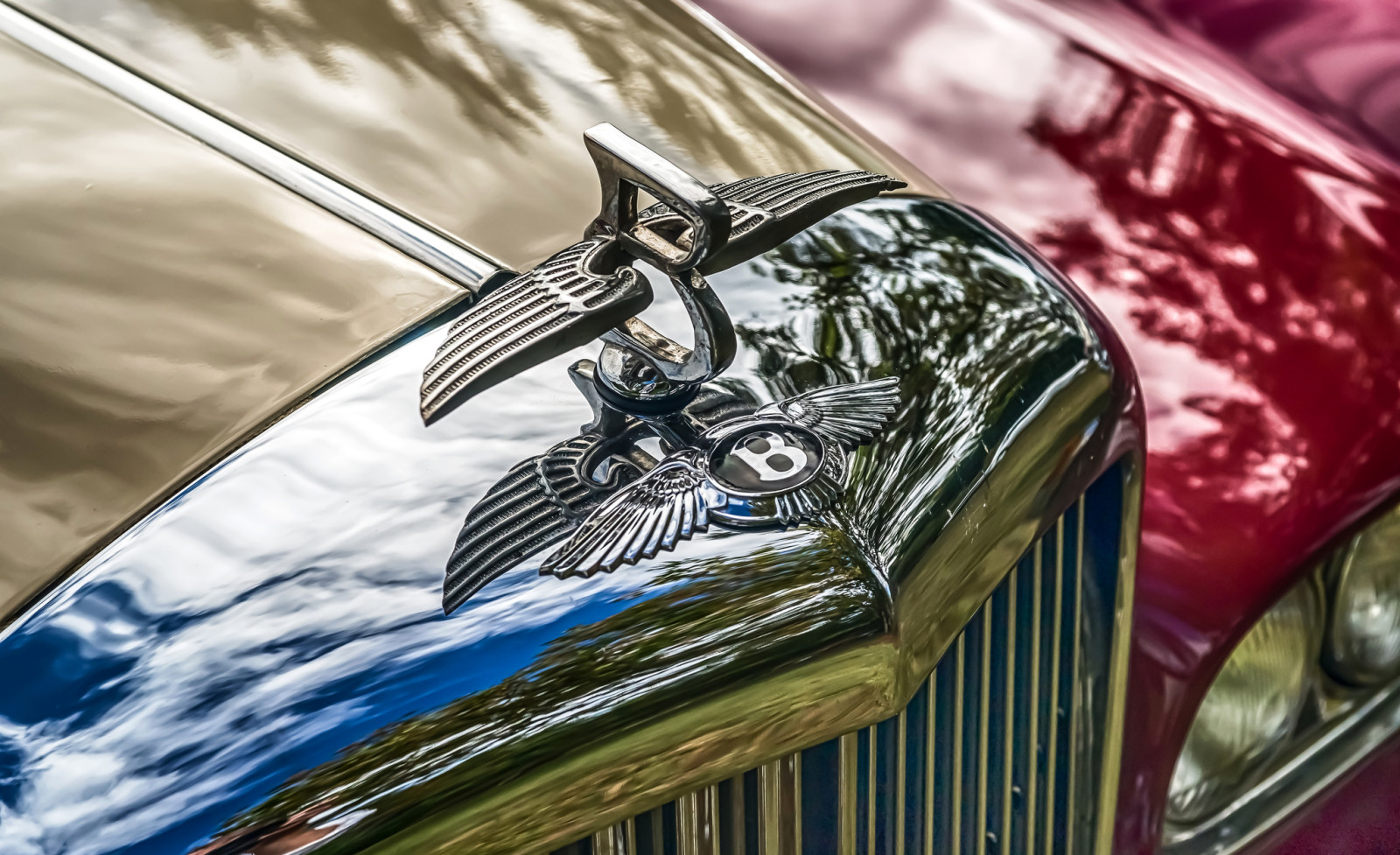 Bentley, retro, emblem, Grill