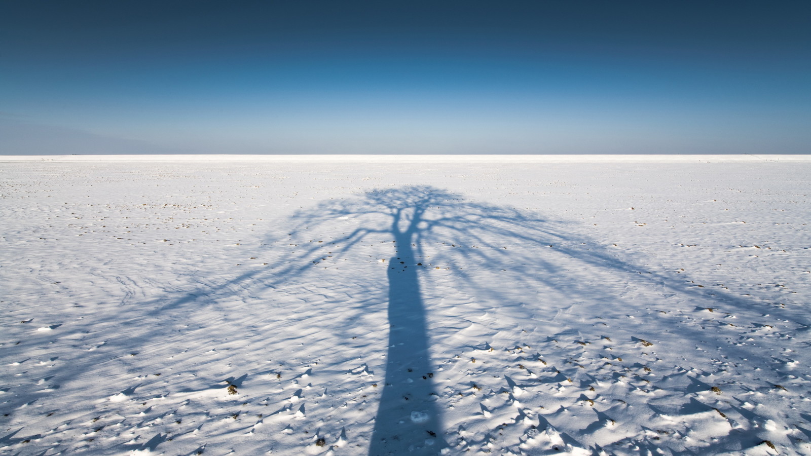 Schnee, Landschaft, Feld, Schatten