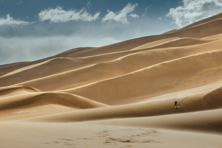 Desert, people, sand