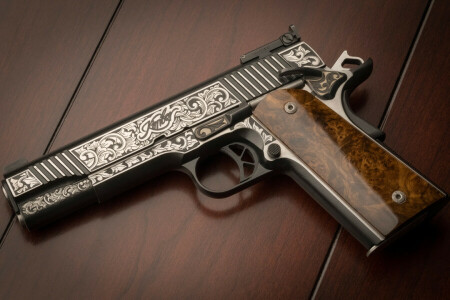 background, custom, gun, Kimber, patterns, weapons