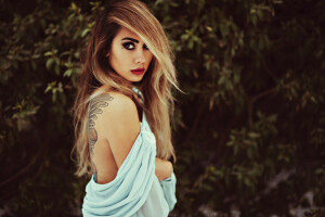 girl, Lizzie Hornshuh, shoulder, tattoo