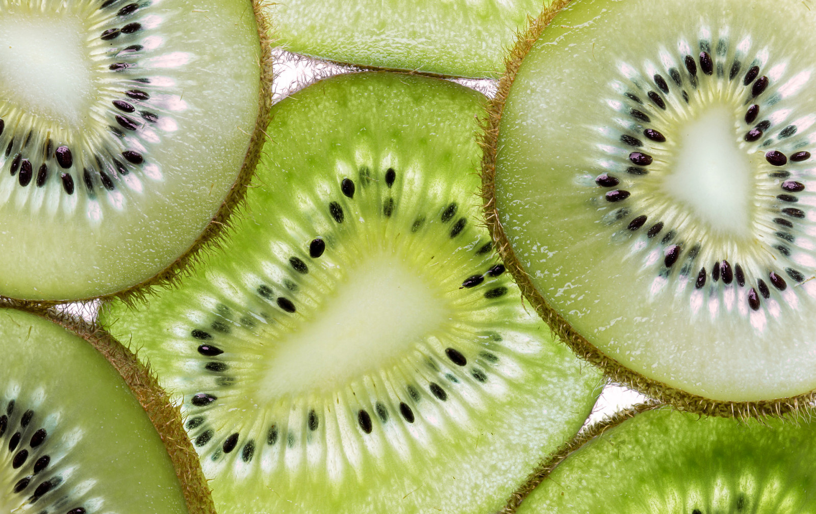 macro, kiwi, slice