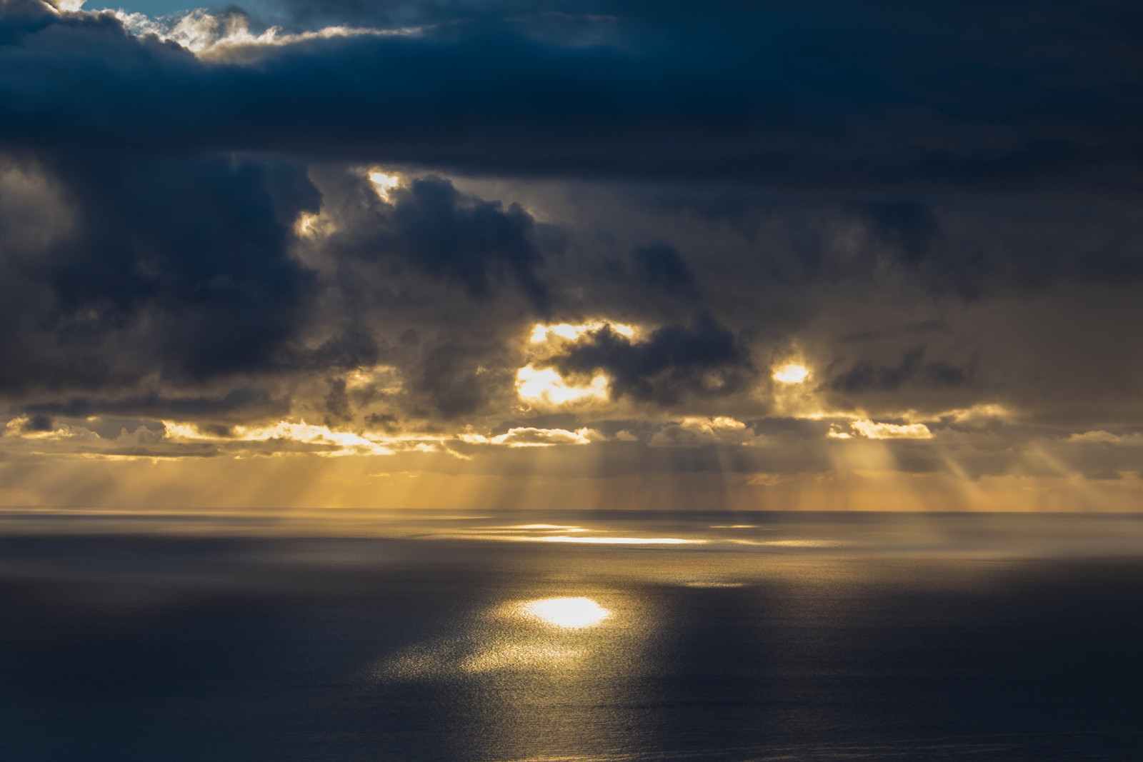 mare, nuvole, I raggi del sole