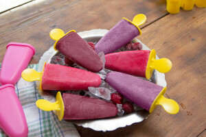 la glace, Popsicles, framboise