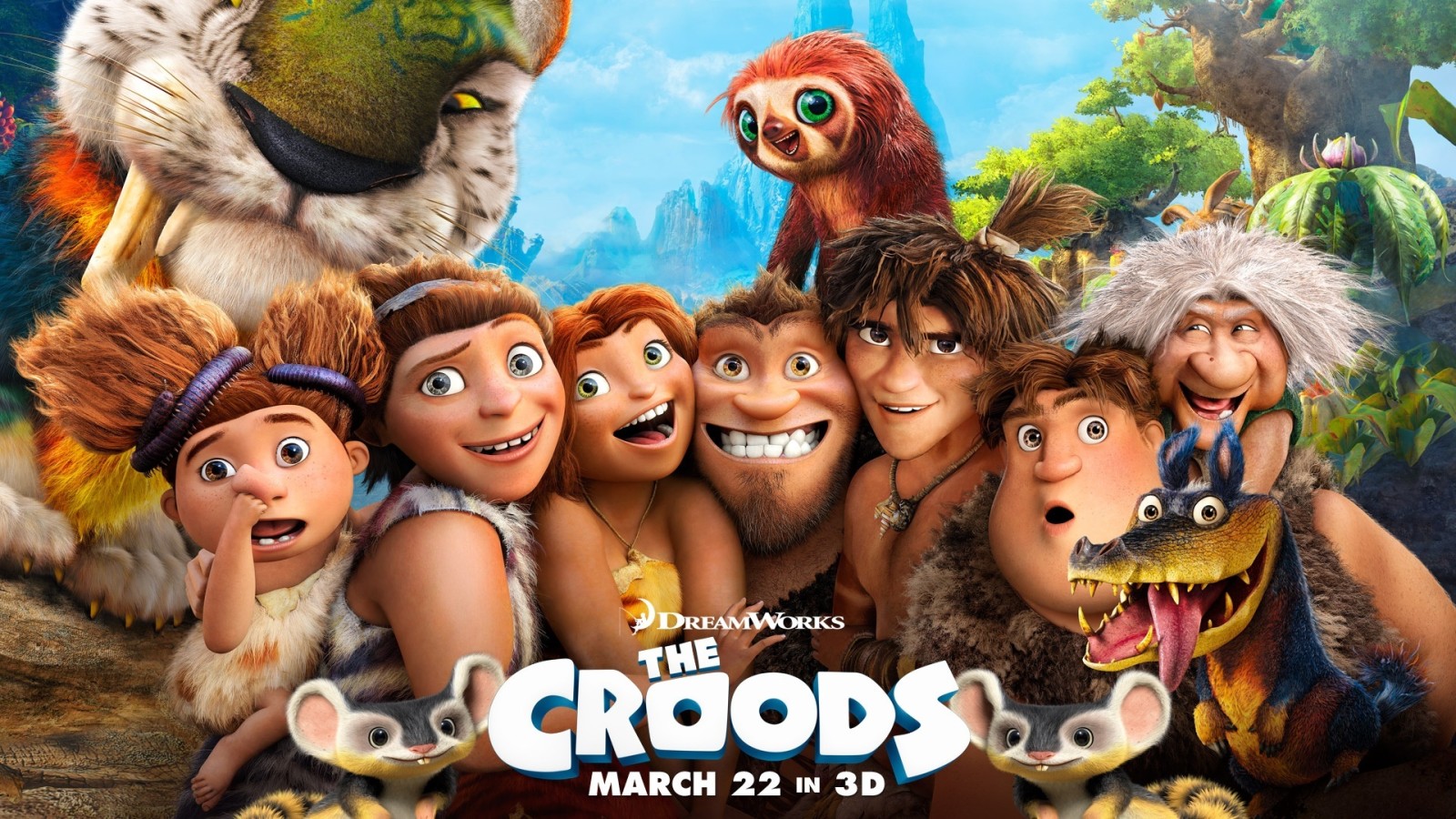 desenho animado, DreamWorks, os Croods