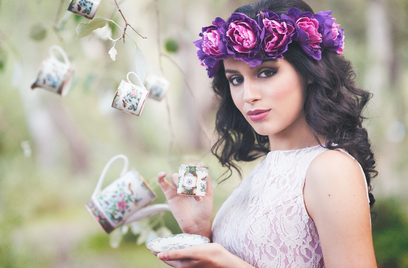 girl, coffee, Cup