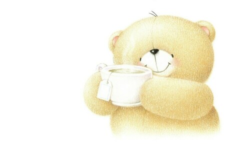 art, bear, children's, Forever Friends Deckchair bear, mood, smile, tea, welcome