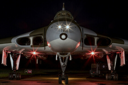 "Volcan", Avro Vulcan, Bombardier, lumières, l'aérodrome