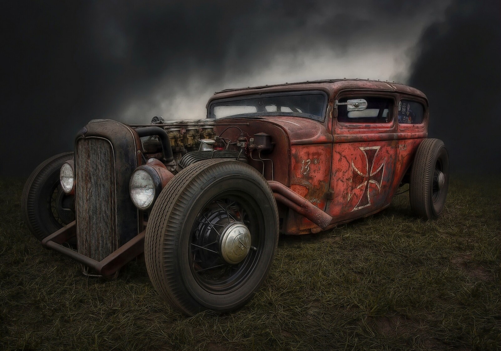 retro, hete staaf, Rat Rod