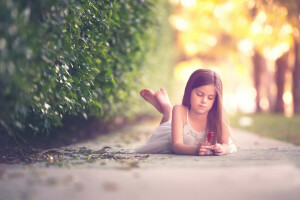 bokeh, dress, girl, Meg Bitton