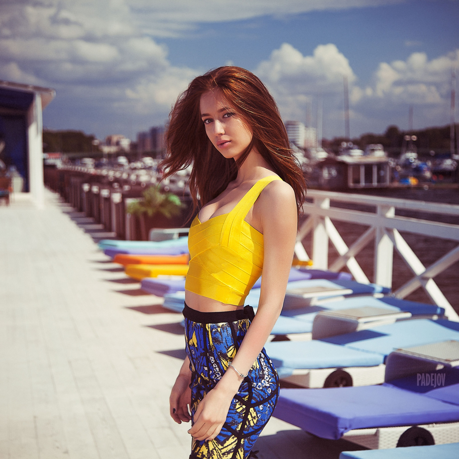 girl, brunette, photographer, the wind