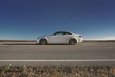 BMW, unidades, E92, perfil, la carretera, blanco