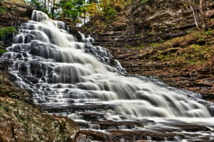 Pennsylvania, Ricketts Glen State Park, waterfall