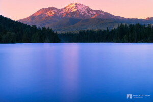 Kenji Yamamura, lago, Montaña, fotógrafo, puesta de sol, parte superior