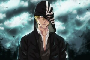 anime, τέχνη, Λευκαντικό, ο τύπος, κουκούλα, Ichigo Kurosaki, shinigami