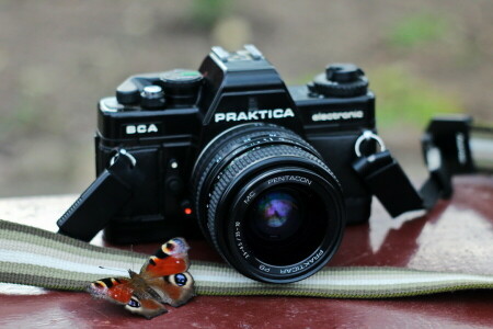 background, camera, macro, Praktica BCA electronic