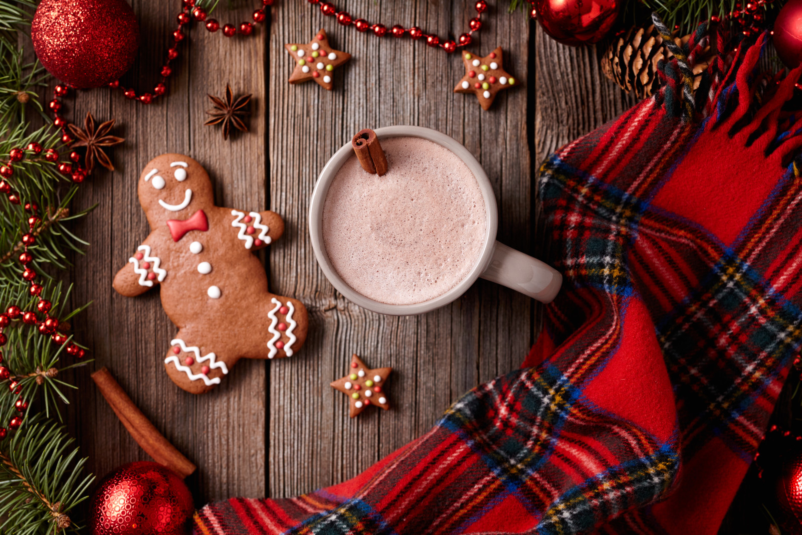 Año nuevo, Navidad, decoración, Alegre, Navidad, galletas, pan de jengibre, pasteles