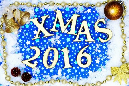 2016, Christmas, decoration, happy, Merry, New Year, Xmas