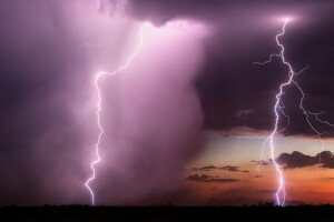 Wolken, Element, Blitz, der Himmel, der Sturm