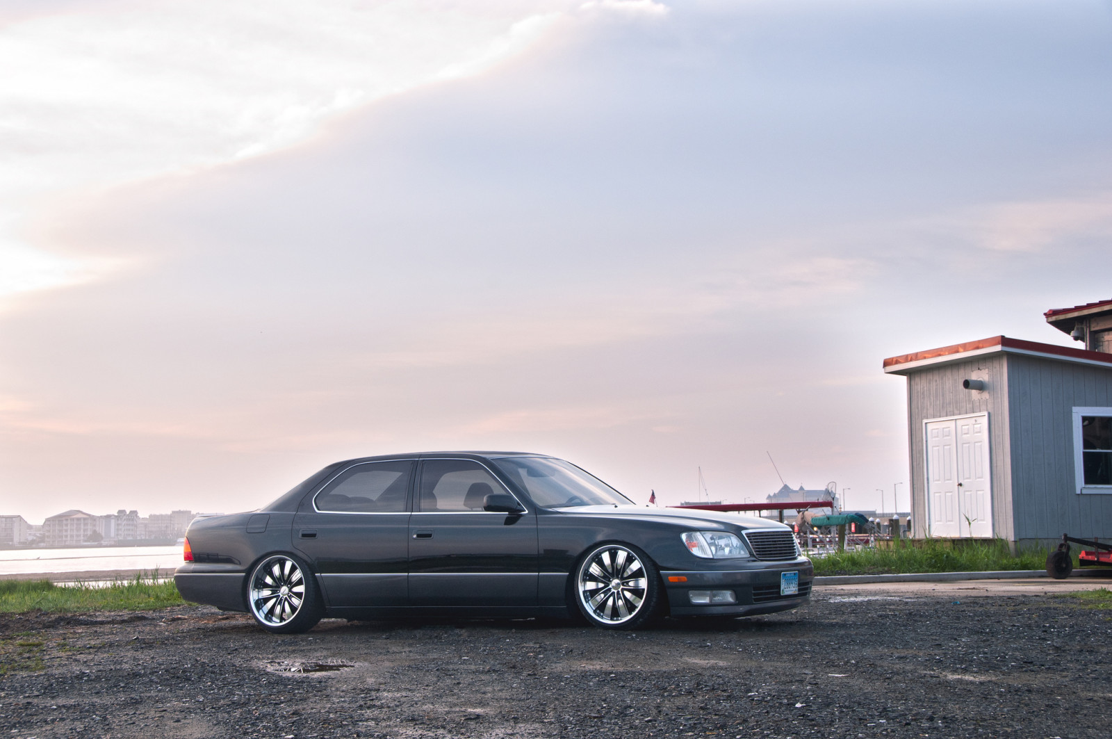 gris, nubes, Afinación, Toyota, VIP, celsior