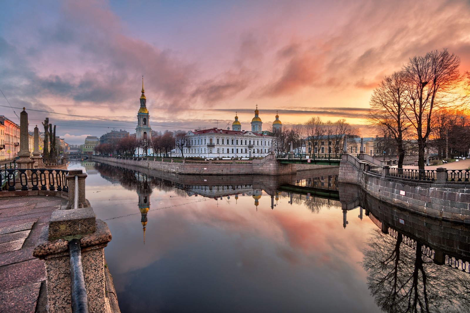 sonbahar, şehir, gün batımı, kanal, yansıma, Ed Gordeev, Gordeev Edward, Eduard Gordeev