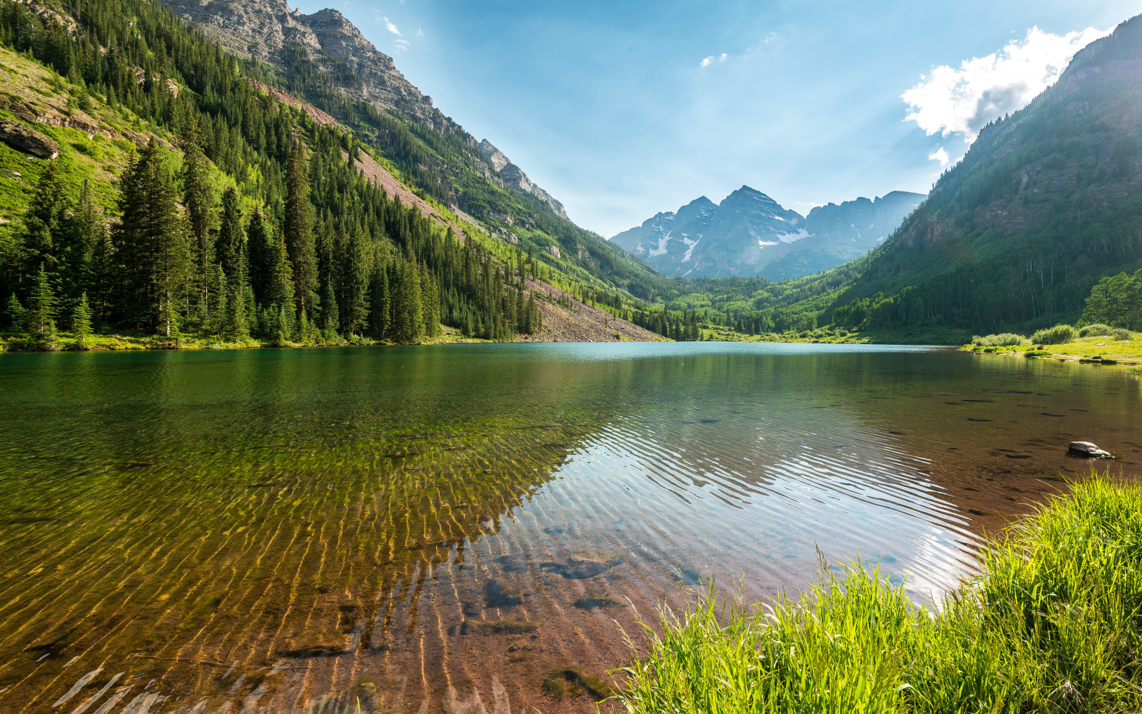 foresta, lago, pietre, alberi, montagne, acqua, Stati Uniti d'America, Colorado