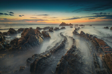 país Vasco, rocas, mar, España