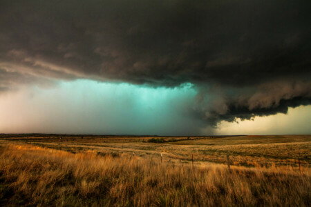 slecht weer, wolken, orkaan, vlakte, storm, Texas