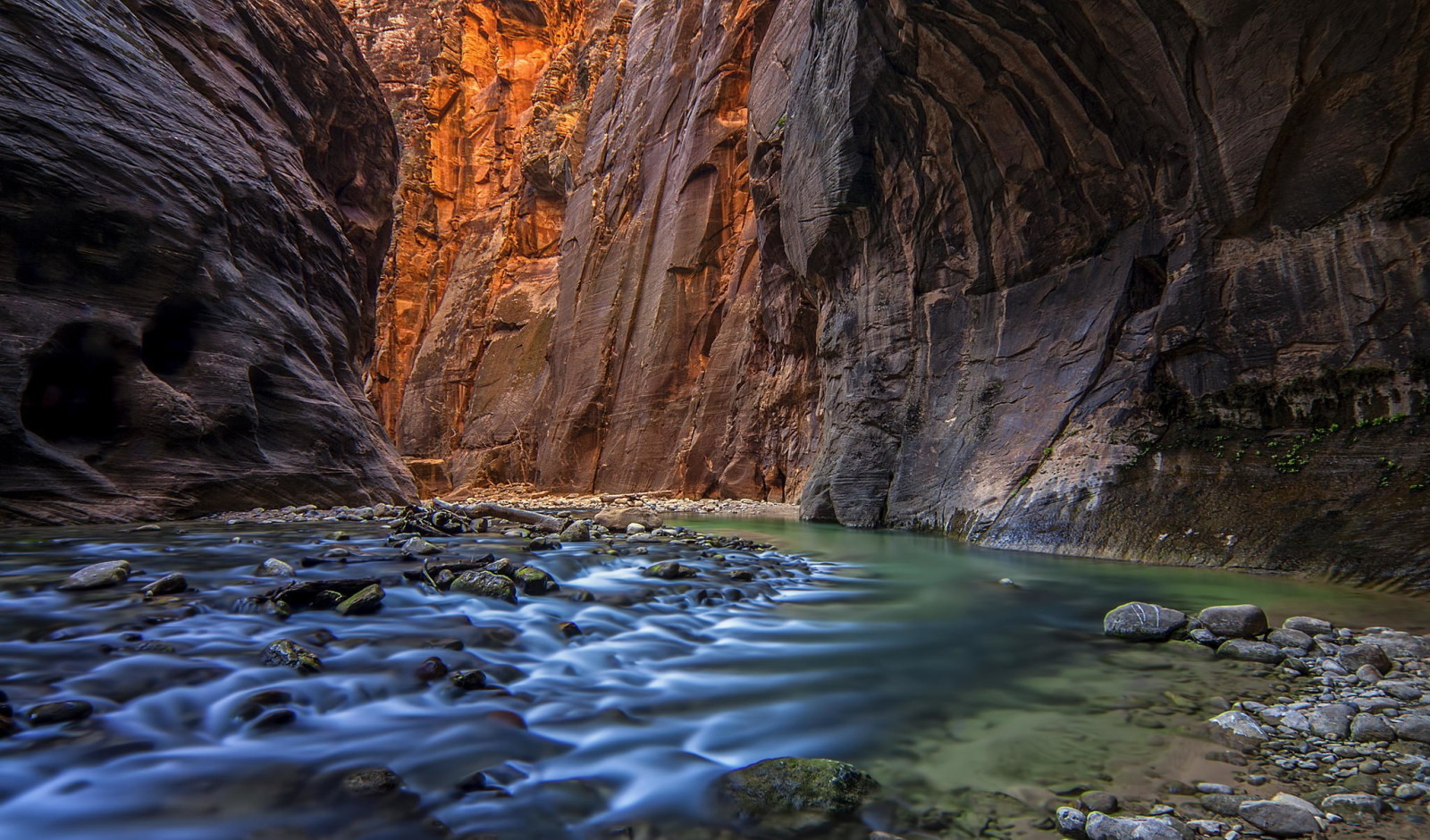 natura, fiume, canyon, grotta