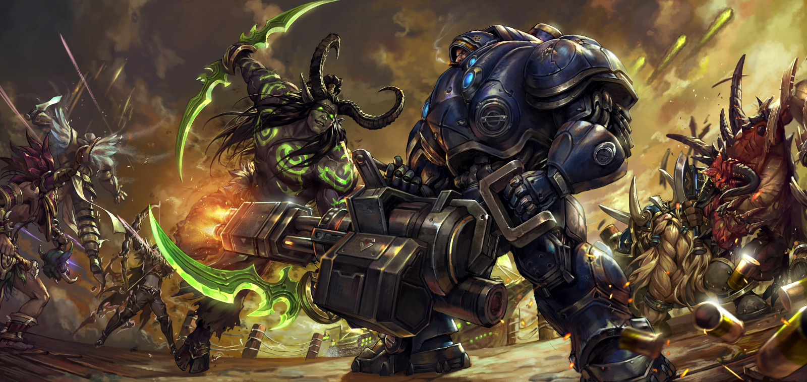 Soldado, batalha, starcraft, Terran, World Of Warcraft, armaduras, Diablo, Feiticeiro