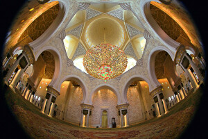 Abu Dhabi, arquitetura, lustre, religião, a cúpula, Grande Mesquita Sheikh Zayed, UAE