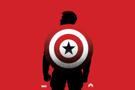 fundo, Capitão América, quadrinho, Maravilha, vermelho, escudo, Steve Rogers